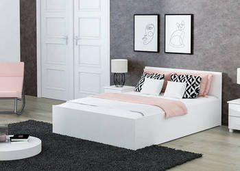 Łóżko DM1 90x200 w kolorach: białe, sonoma + materac