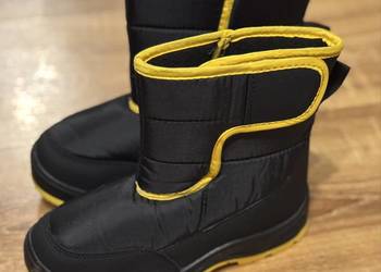 Czarne zimowe buty śniegowce dla dzieci - rozmiar 31