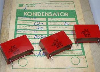 Kondensator 62nF 1000V KFMP-010 Unitra MIFLEX