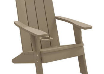 Krzesło ogrodowe Adirondack jasnobrązowe 75x885x895cm WM-364175