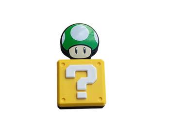Oryginalna figurka gadżet Kinder Joy Super Mario Zielony Grzybek sygn.VQ390
