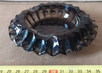 405. POPIELNICZNKA szklana stara PRL 3! PIĘKNA