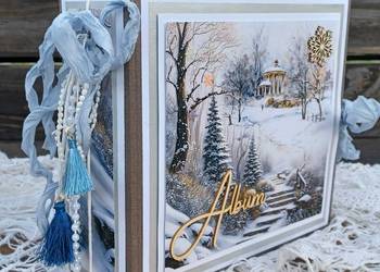 Zimowy album foto, prezent, rękodzieło