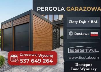 Ładny Drewnopodobny Garaż Blaszany | Hala | Wiata  – ESSTAL-