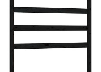 Wezgłowie łóżka czarna 95x4x100 cm lite drewno sosnowe WM-822236