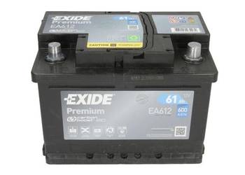 Akumulator 61Ah 600A Exide Premium EA612 PRAWY PLUS