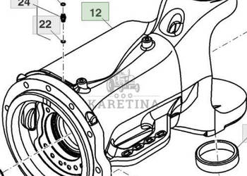 John Deere 8360R Obudowa Pochwa Tylnej Zwolnicy Osi Lewa CZĘŚCI R275130