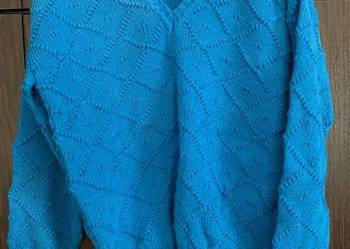 Sweterek młodzieżowy damski XS/S turkus w serek