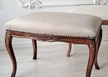 Stylowa pufa podnóżek stołek siedzisko taboret Ludwik Ludwikowski