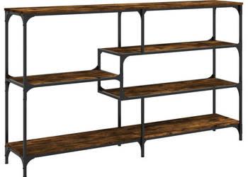 Stolik konsolowy przydymiony dąb 160x32x95 cm WM-833957