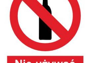 Naklejka BHP Nie używać szkła GC061