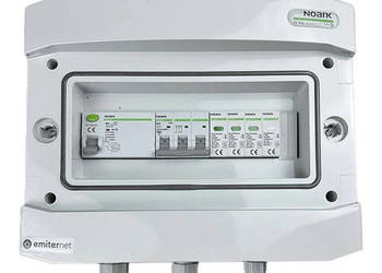 Rozdzielnica AC EMITER EM-446N_AC - Noark T1+2, 10 A 3F, RCD 40