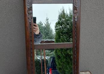 Szafka lustro ze skrzyni starego międzywojennego zegara 1935r F016