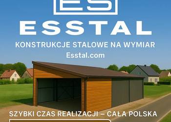 DWUKOLOROWY Garaż Blaszany | Zadaszenie na auto | Carport |  – ESSTAL-