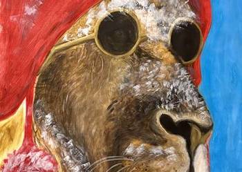 Lew: abstrakcja śnieżnego kota