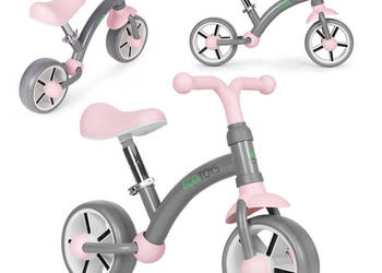 Rowerek biegowy dla dzieci koła EVA regulacja siodełka szary ECOTOYS