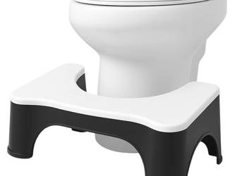 Podnóżek do WC Toalety Stołek Toaletowy Antypoślizgowy do Łazienki BIAŁO-C…