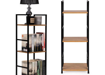 Regał drewniany nowoczesny metalowa rama LOFT 3 półki ModernHome