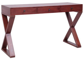 Biurko komputerowe brązowe 115x47x77 cm lity mahoń WM-337082