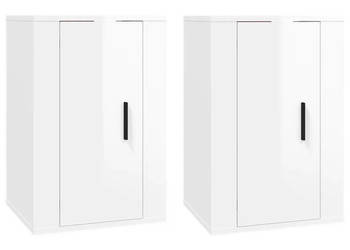 Wiszące szafki telewizyjne 2 szt białe połysk 40x345x60 cm WM-816661