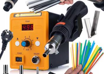 Stacja Lutownicza Hot-Air 858D – 700W, 3 Dysze, Dysza But 8x9mm