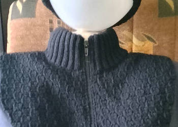 czapka i golf rozpinany - komplet na chłodne dni