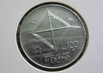 Włoczy 100 Lirów 1974r - w Holterze - Guglielmo Marconi