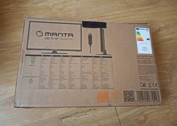 Telewizor Manta 19 cali z wbudowanym dekoderem DVB-T 2 Hefc Nowy