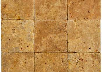 Kamień Naturalny Trawertyn Golden Sienna 1x10x10 antyk
