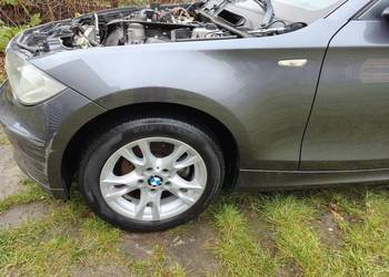 Bmw e87 błotnik przedni lewy oryginał idealny sparkling graphite metallic