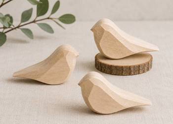 Drewniane ptaszki, lipowe 12x7x3 cm 10 sztuk