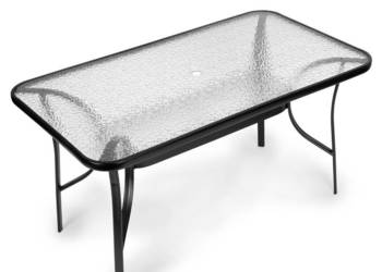 Stół ogrodowy szklany 140x80 cm taras balkon MultiGarden