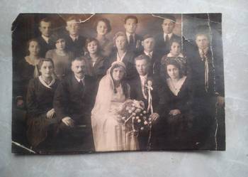 Przedwojenne zdjecie " Ślub " Strzyzow n/W
