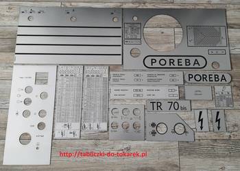 Tokarka TR 70 BIS PORĘBA Tabliczka Tabliczki Tabela Gwintów