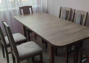 Zestaw jadalniany: stół rozkładany + 6 krzeseł