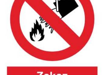 Naklejka BHP Zakaz gaszenia wodą GC090