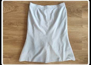 Szara spódnica z podszewką 42 XL elegancka
