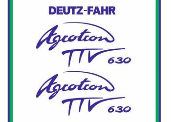 Naklejki Deutz-Fahr Agrotron TTV 630 Ciągnik Traktor Nalepki