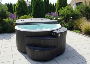 BASEN OGRODOWY WOLNOSTOJĄCY W ZABUDOWIE Z DESKI KOMPOZYTOWEJ GOTOWY DOSTAWA