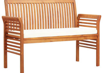 2-osobowa ławka ogrodowa z poduszką 120 cm drewno akacjowe WM-45967
