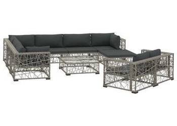 vidaXL 10-cz. ogrodowy zestaw wypoczynkowy, poduszki, rattan PE, (sku46810)
