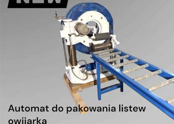 Automatyczna owijarka folią strecz do pakowania listew itp.