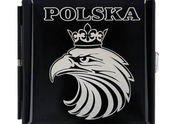 Metalowa Papierośnica z Motywem Orła w Koronie - Gentelo