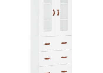 Witrynka biała 695x34x180 cm materiał drewnopochodny WM-3198377