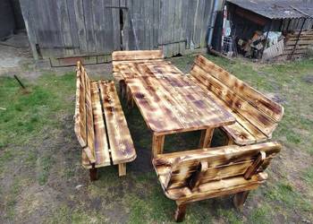 Zestaw ogrodowy stół i cztery ławki  na zamówienie