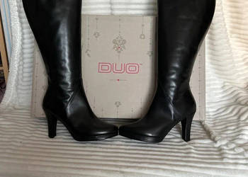 Kozaki DUO Geonova SZEROKA CHOLEWKA 41cm całe z naturalnej skóry 37