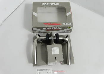 Zestaw klamek ze stali nierdzewnej, EDELSTAHL (Nowy, w pudełku)