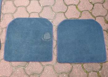 BMW E38 long granatowe niebieskie dywaniki welurowe tył