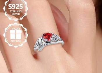 Pierścionek z cyrkonią srebro 925.