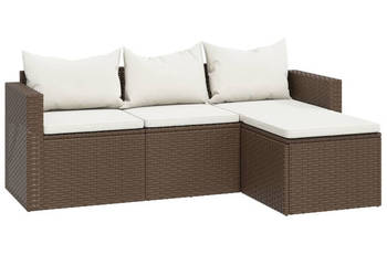 Zestaw wypoczynkowy do ogrodu brązowy rattan PE WM-362329